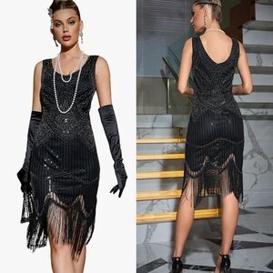 {M} Babeyond Vintage Style 1920s Flappers Dress Party Dress Gatsby Dress